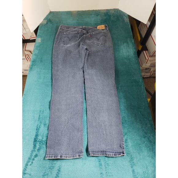 Levis 505 Jeans Size 12 Short Womens Blue Stretch Pants Mid Rise Curvy Straight - Picture 12 of 15